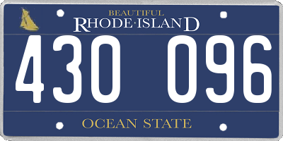 RI license plate 430096