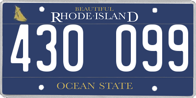 RI license plate 430099