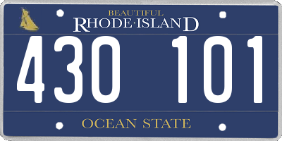 RI license plate 430101