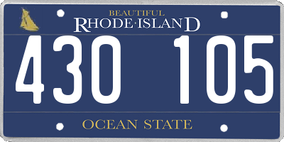 RI license plate 430105