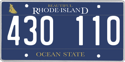 RI license plate 430110