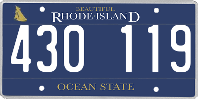 RI license plate 430119