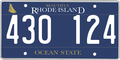 RI license plate 430124