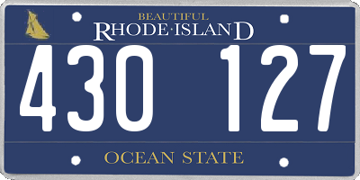 RI license plate 430127