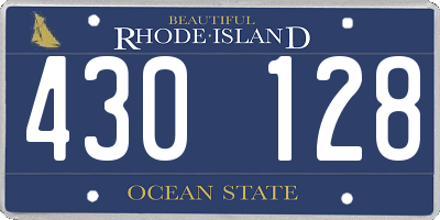 RI license plate 430128