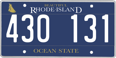 RI license plate 430131
