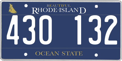 RI license plate 430132