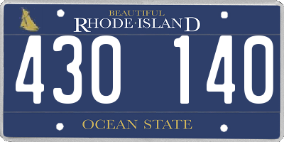 RI license plate 430140