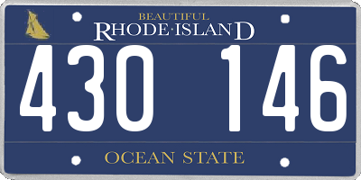 RI license plate 430146