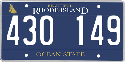 RI license plate 430149