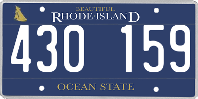 RI license plate 430159