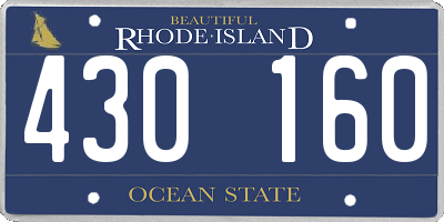 RI license plate 430160