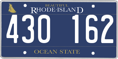 RI license plate 430162
