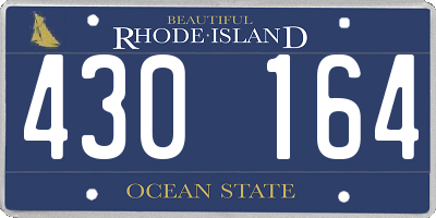 RI license plate 430164