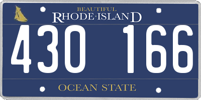 RI license plate 430166
