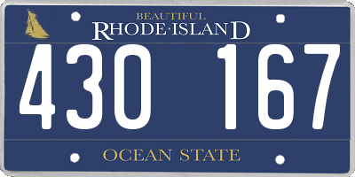 RI license plate 430167