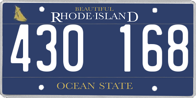 RI license plate 430168