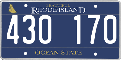RI license plate 430170