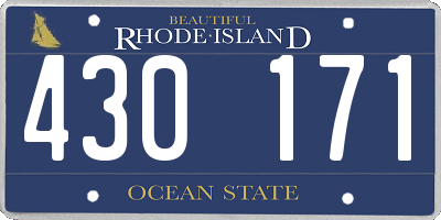 RI license plate 430171