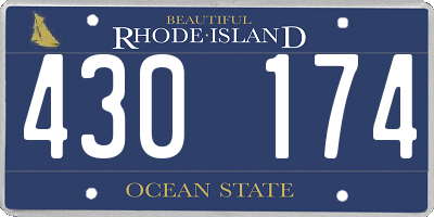 RI license plate 430174