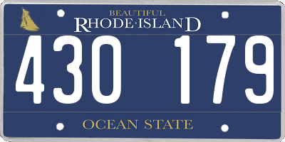 RI license plate 430179