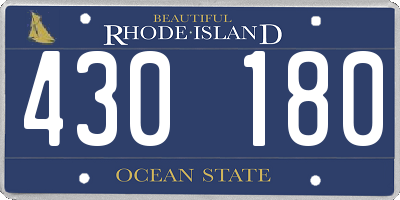 RI license plate 430180