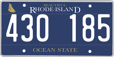 RI license plate 430185