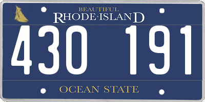 RI license plate 430191