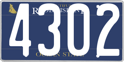 RI license plate 4302