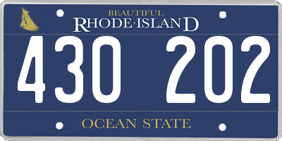 RI license plate 430202