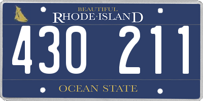 RI license plate 430211