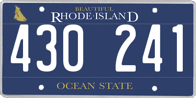 RI license plate 430241