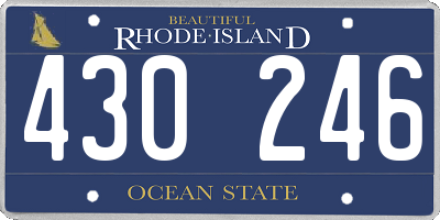 RI license plate 430246