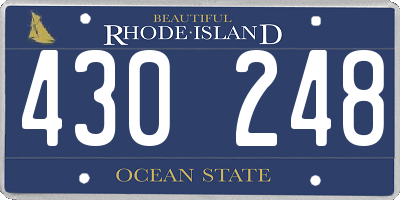 RI license plate 430248