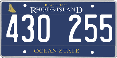 RI license plate 430255