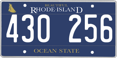 RI license plate 430256