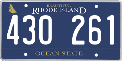 RI license plate 430261