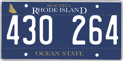 RI license plate 430264
