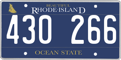RI license plate 430266