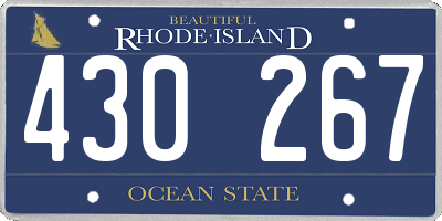 RI license plate 430267