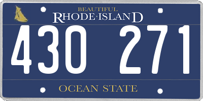 RI license plate 430271