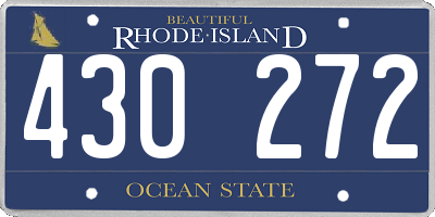 RI license plate 430272
