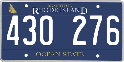 RI license plate 430276