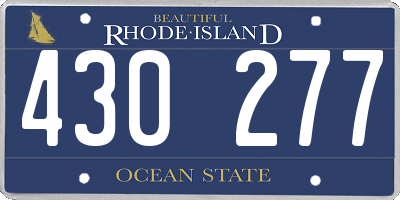 RI license plate 430277