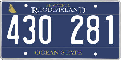 RI license plate 430281