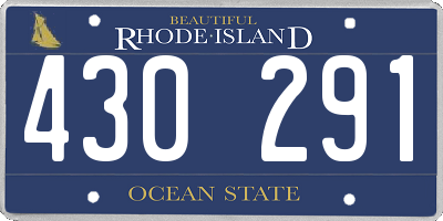 RI license plate 430291