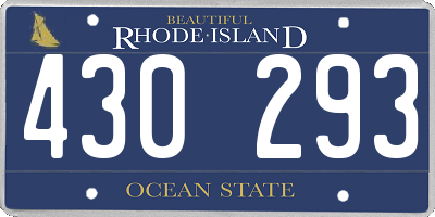 RI license plate 430293