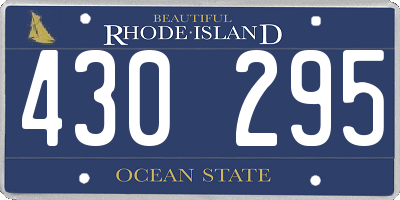 RI license plate 430295