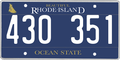 RI license plate 430351