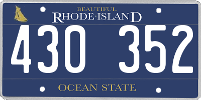 RI license plate 430352